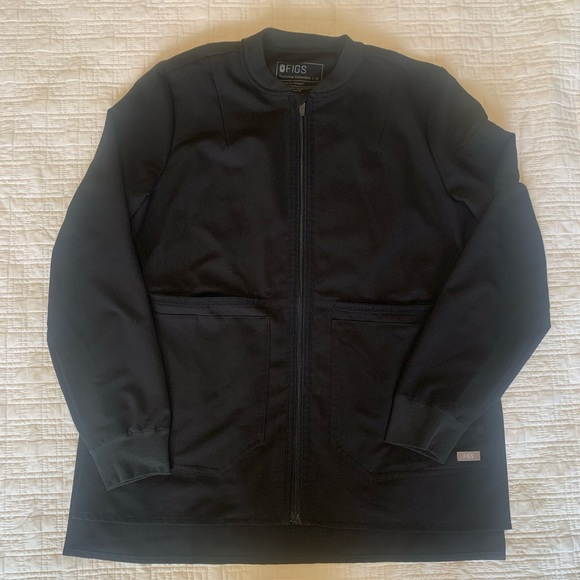 Figs Jackets & Blazers - FIGS Bellery Scrub Jacket Black M